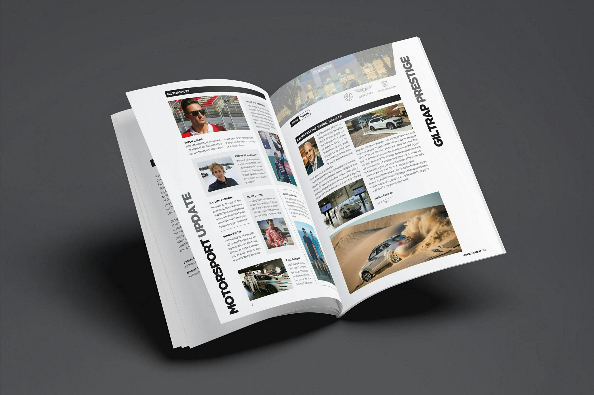 Under The Hood Magazine Spread